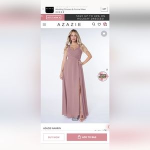 Azazie Nahrin Dusty Rose Size A10